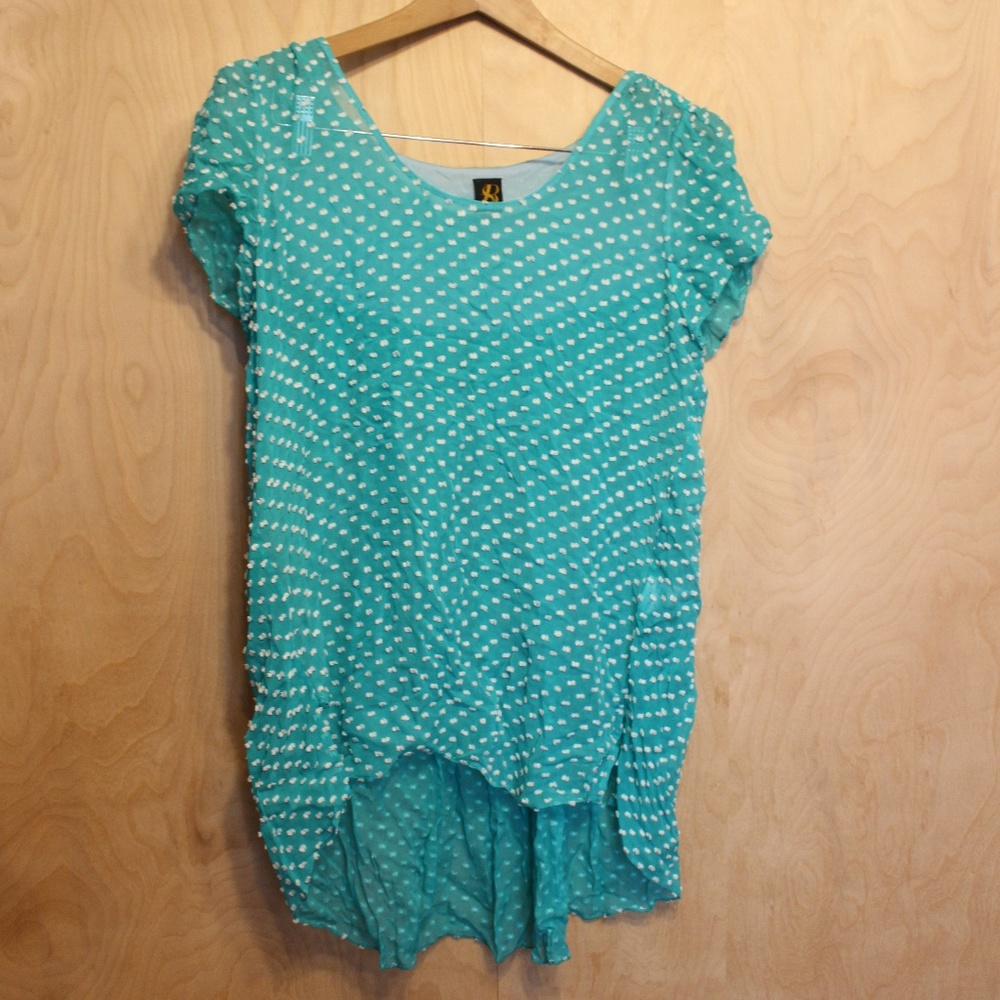 Anthropologie turquoise blouse
